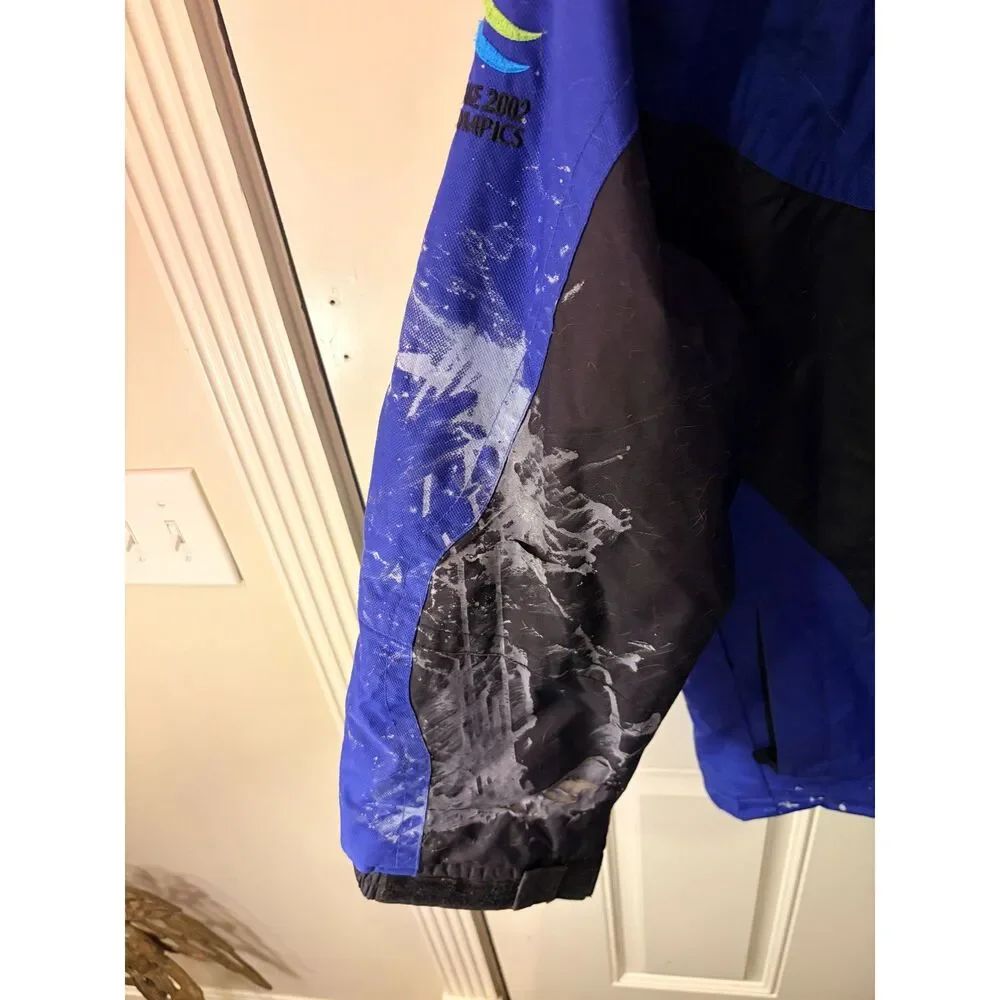 Marker 2002 Salt Lake City Olympics Hooded Ski Winter Coat Blue Men's Large
